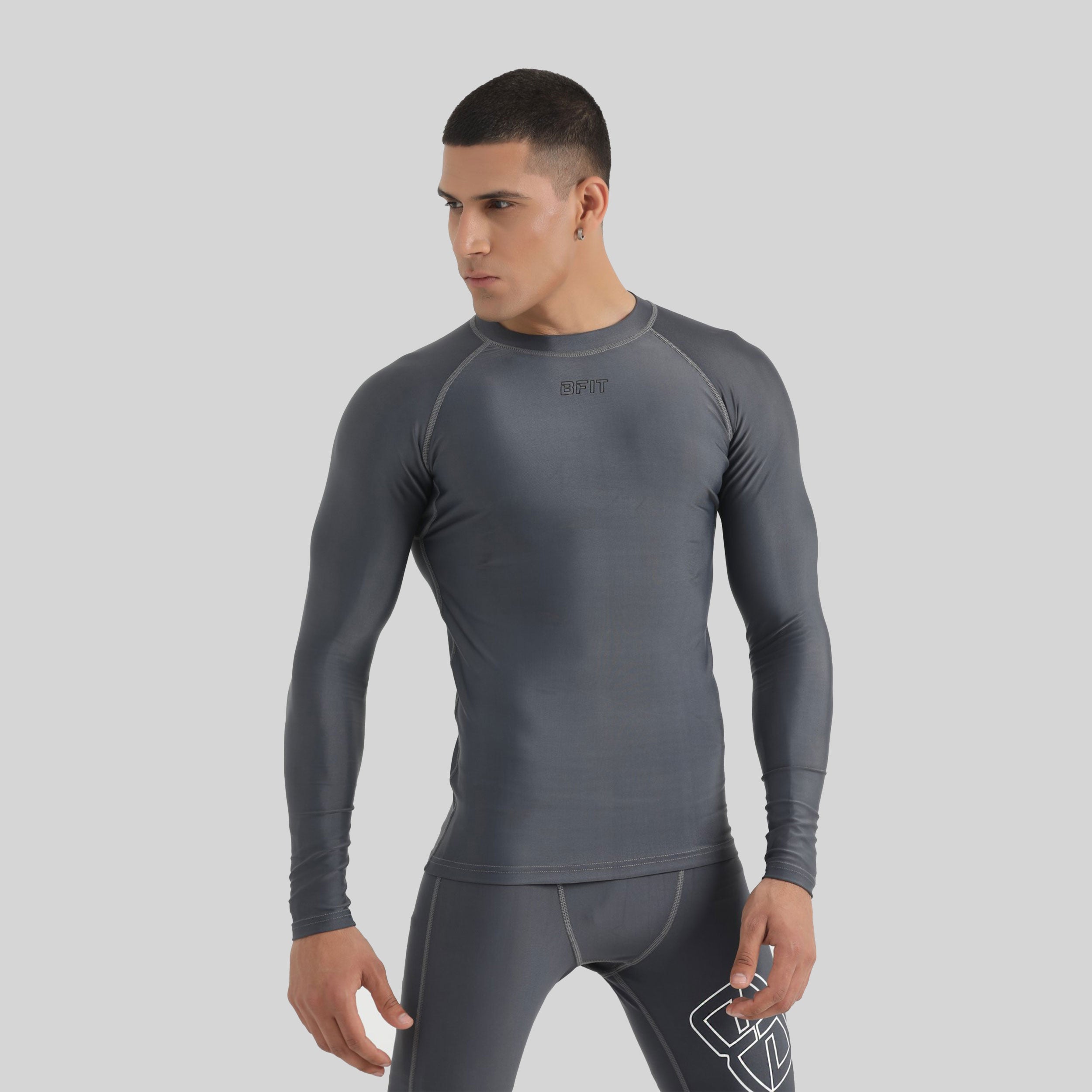 Men's Athletic Base Layer Compression Set - Grey