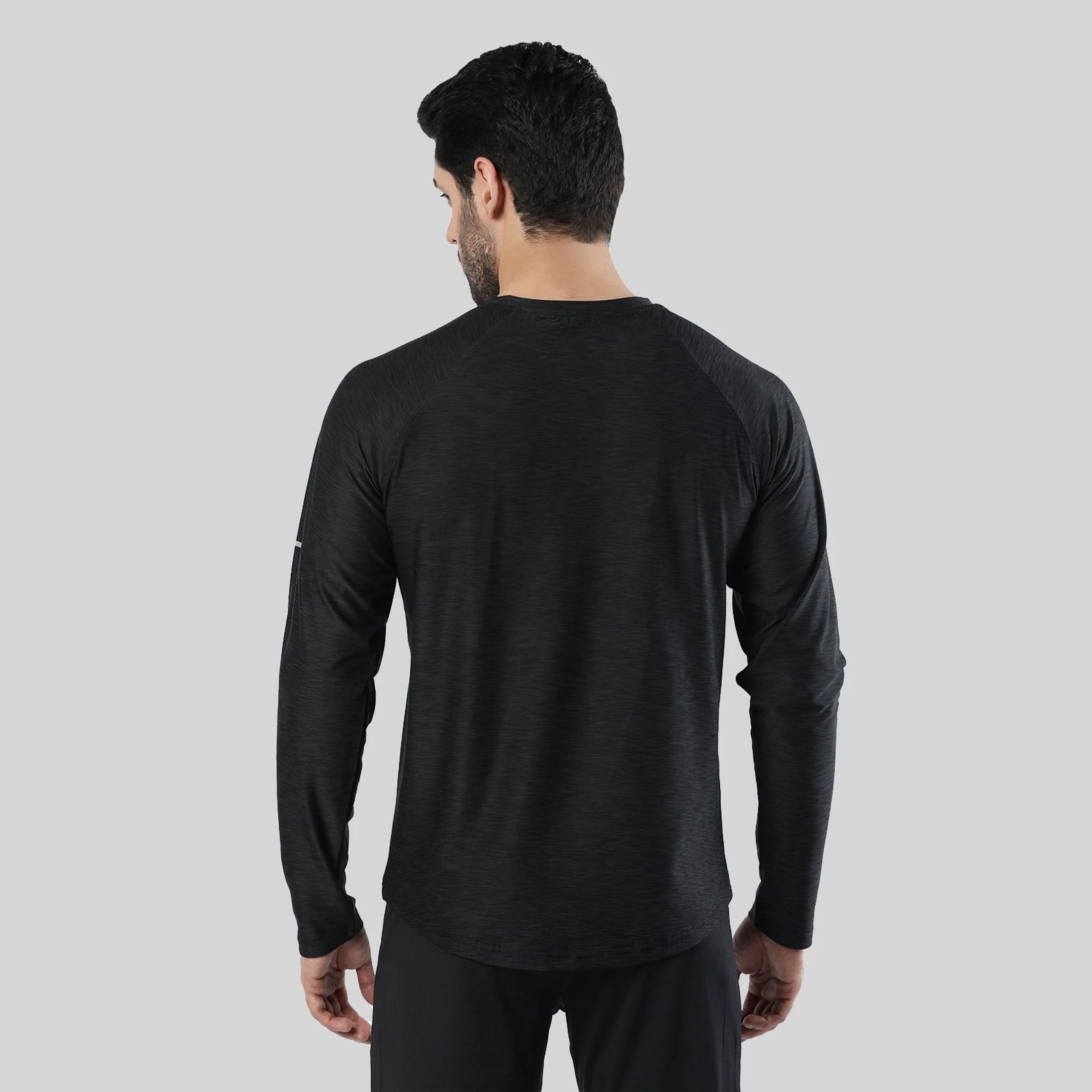 Curved Hem Long Sleeve Shirt