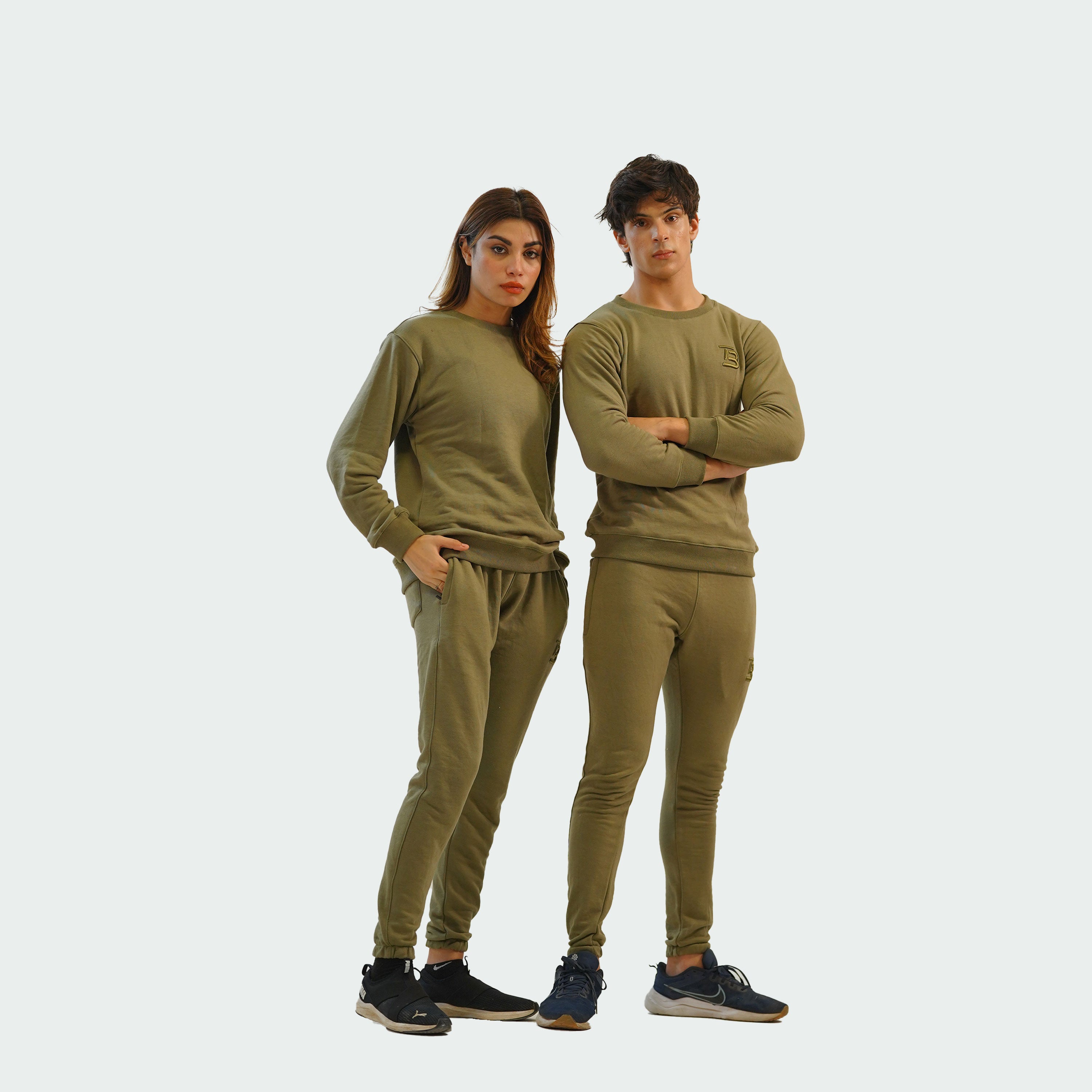 Cozy Unisex Athletic Wear - Olive Green