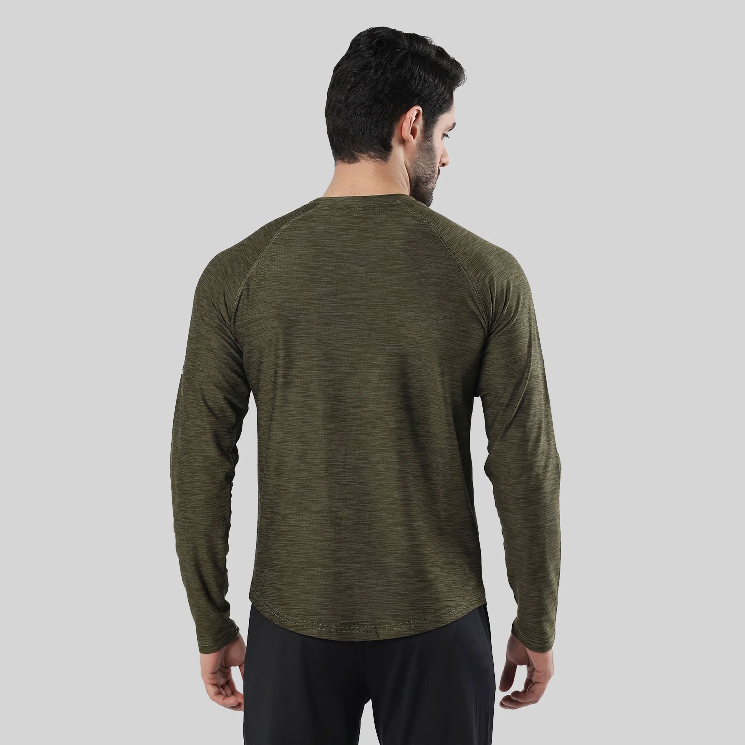 Curved Hem Long Sleeve Shirt