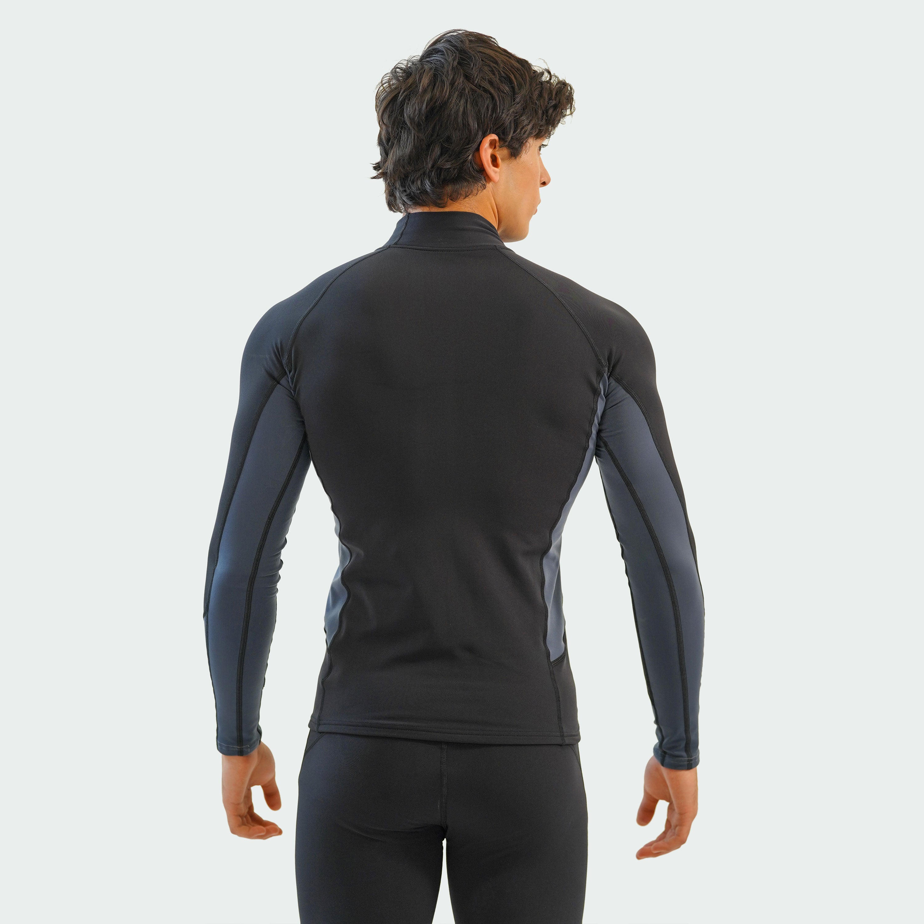 Athletic Thermal Warm Shirt- Black