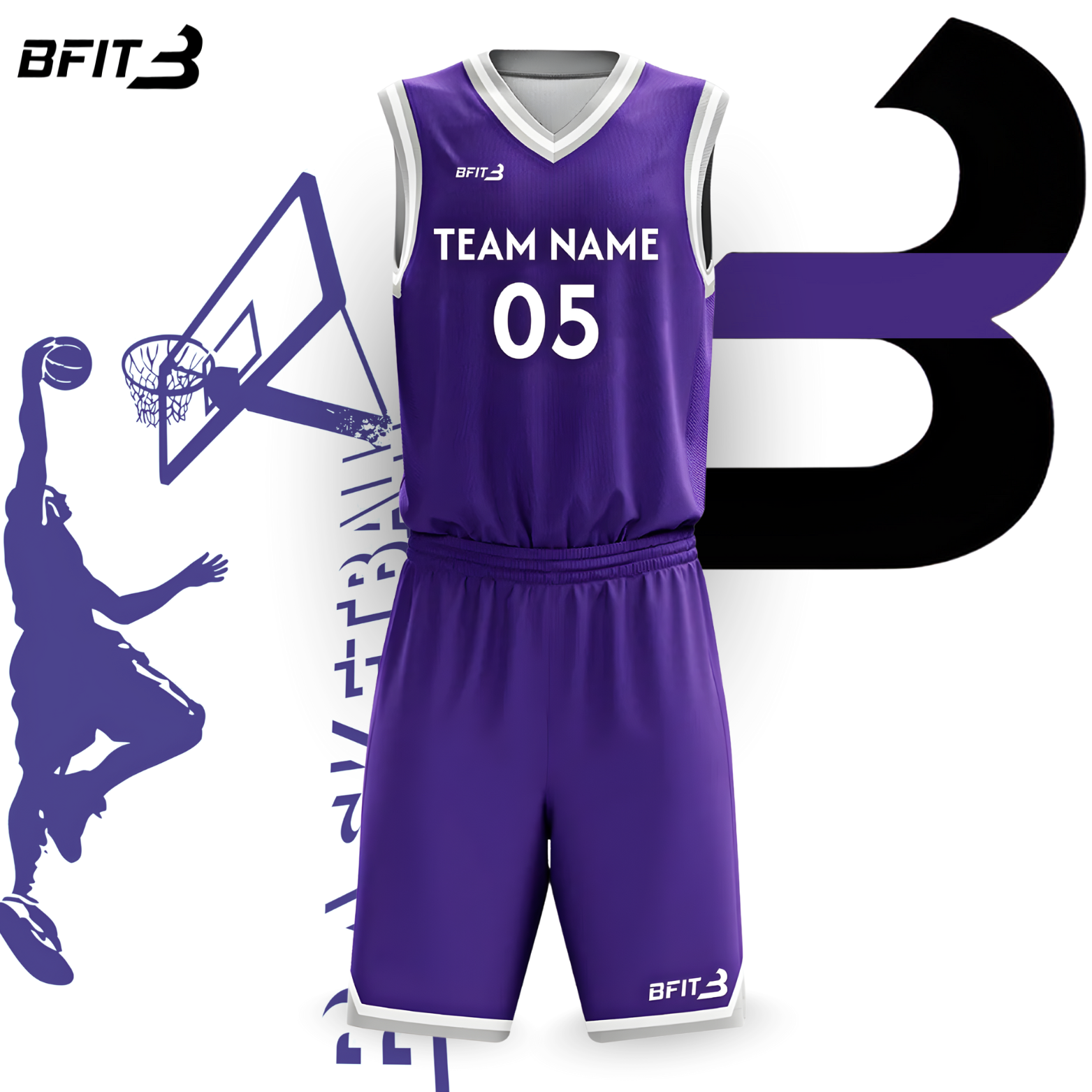 Athletic Basketball Uniform Set