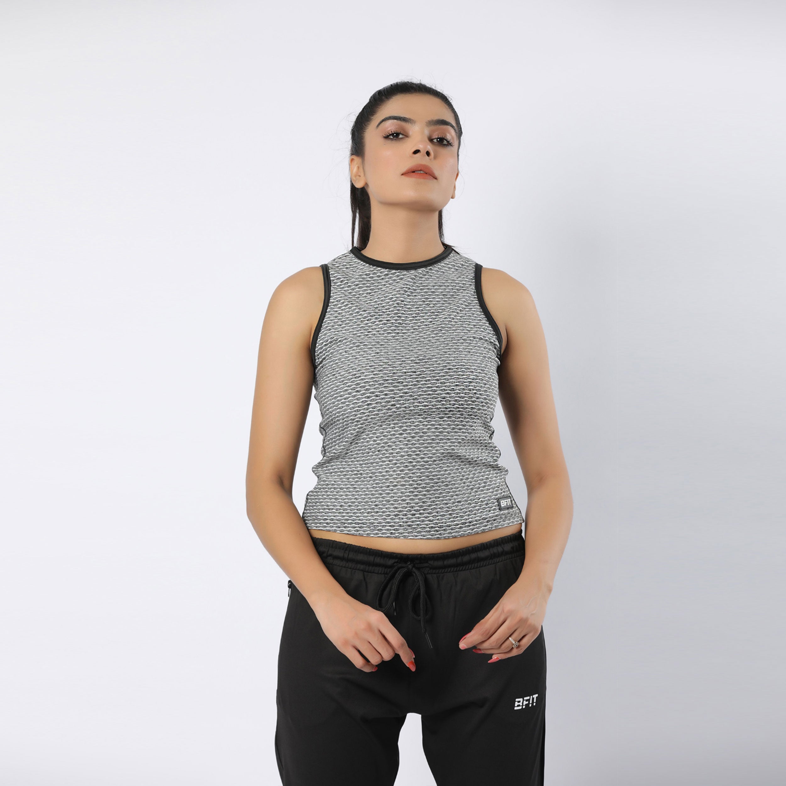 Cropped Stretchy Tank Top