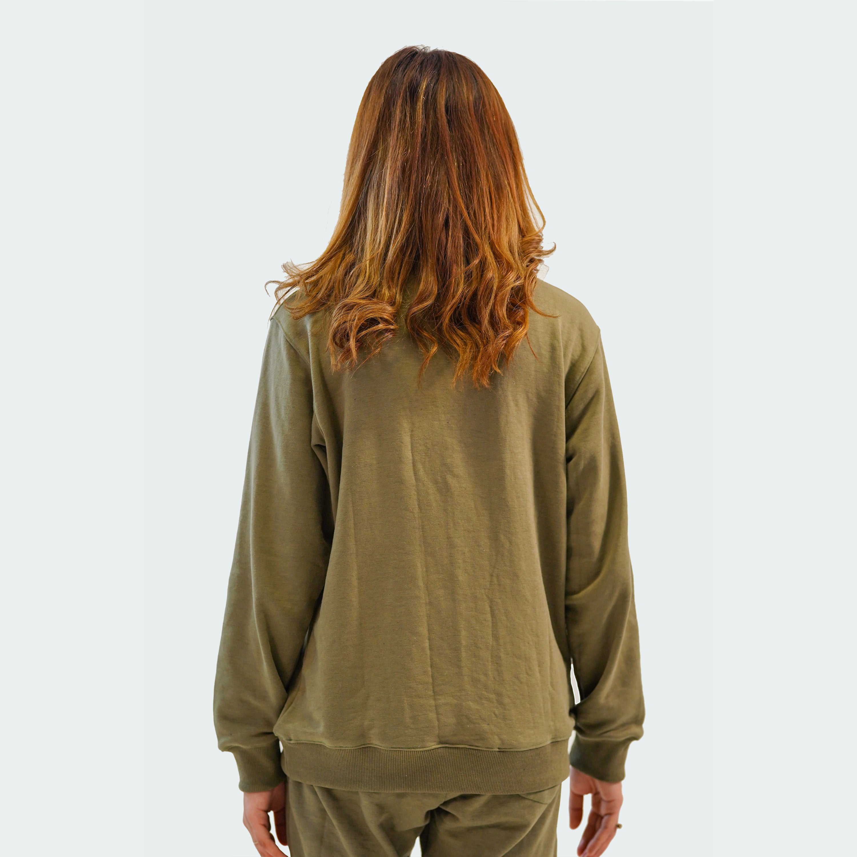 Comfy Causal Sweatshirt - Olive Green