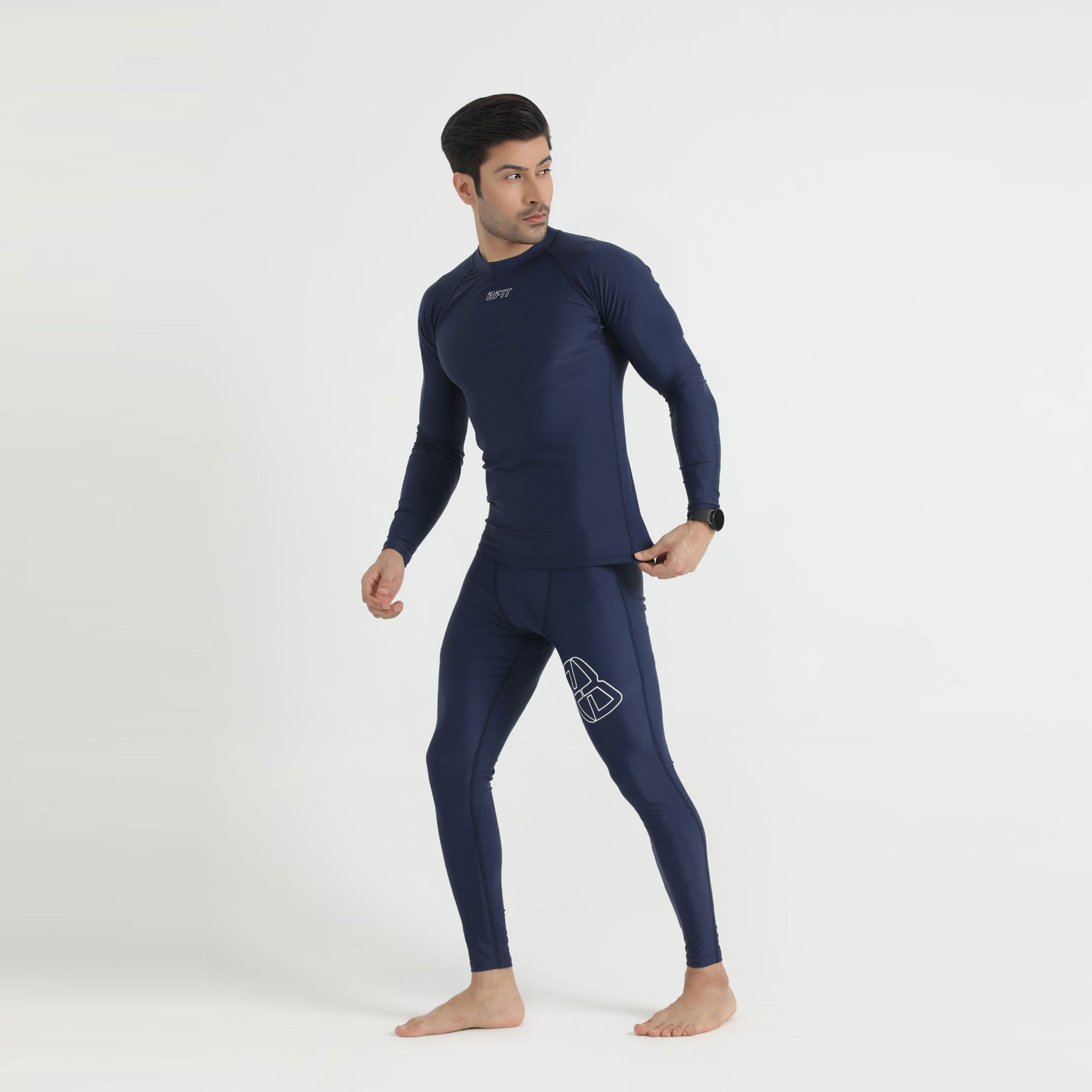 Men's Athletic Base Layer Compression Set - Navy