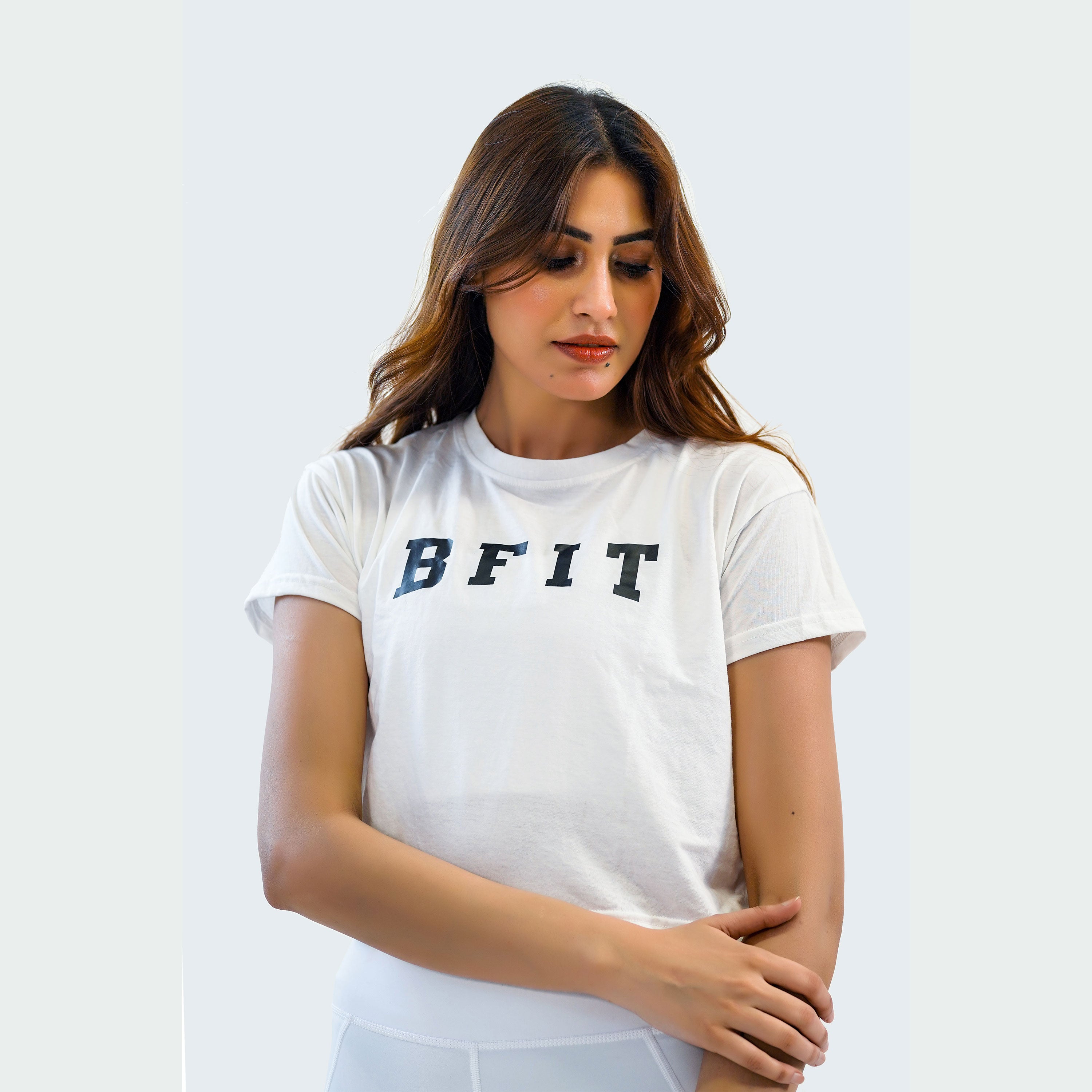 BFIT Crop Tee - White